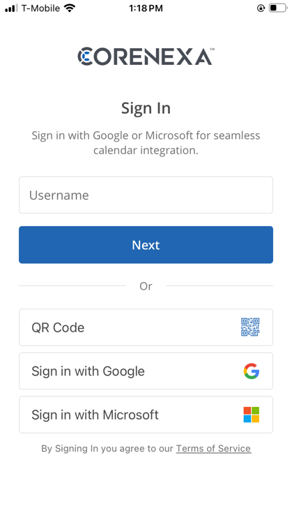 A screenshot of a login pageDescription automatically generated